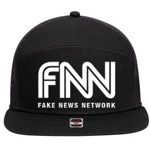 Fnn Fake News Network 7 Panel Mesh Trucker Snapback Hat