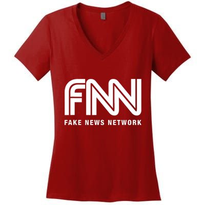 Fnn Fake News Network Women's V-Neck T-Shirt