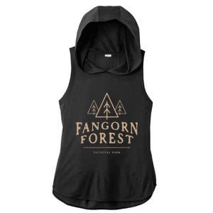 Fangorn Forest National Park Bookworms Saying Ladies PosiCharge Tri-Blend Wicking Draft Hoodie Tank