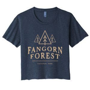 Fangorn Forest National Park Bookworms Saying Women's Crop Top Tee