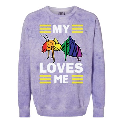 Friends Family Nephew Niece Ant Lovers My Aunt Loves Me Meaningful Gift Colorblast Crewneck Sweatshirt