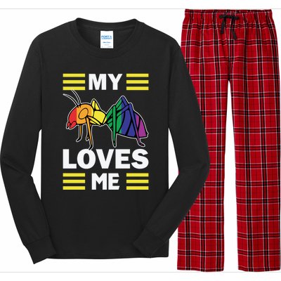 Friends Family Nephew Niece Ant Lovers My Aunt Loves Me Meaningful Gift Long Sleeve Pajama Set