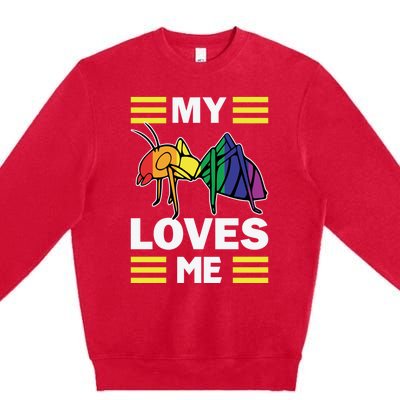 Friends Family Nephew Niece Ant Lovers My Aunt Loves Me Meaningful Gift Premium Crewneck Sweatshirt