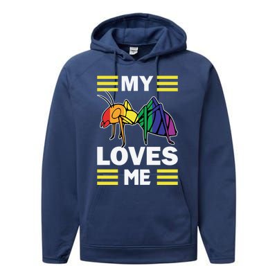 Friends Family Nephew Niece Ant Lovers My Aunt Loves Me Meaningful Gift Performance Fleece Hoodie