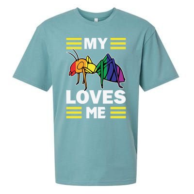 Friends Family Nephew Niece Ant Lovers My Aunt Loves Me Meaningful Gift Sueded Cloud Jersey T-Shirt