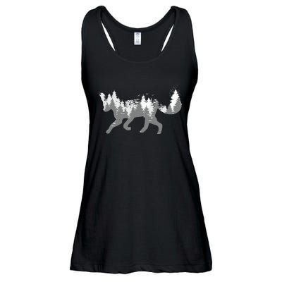 Fox Forest Nature Outdoor Hiking Camping Hunting Gift Ladies Essential Flowy Tank