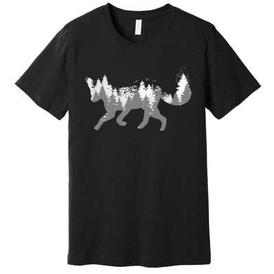 Fox Forest Nature Outdoor Hiking Camping Hunting Gift Premium T-Shirt