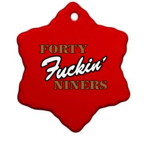 Forty Fuckin Niners Ceramic Star Ornament