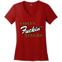 Forty Fuckin Niners Women's V-Neck T-Shirt