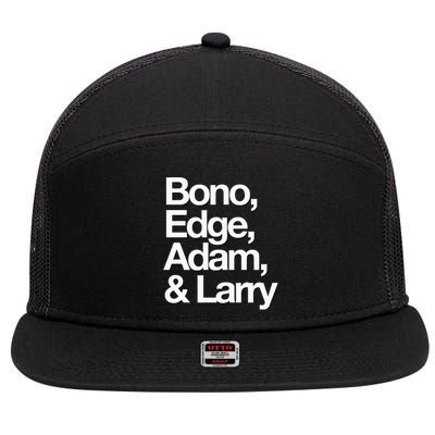 Famous First Names Bono Edge Adam & Larry 7 Panel Mesh Trucker Snapback Hat