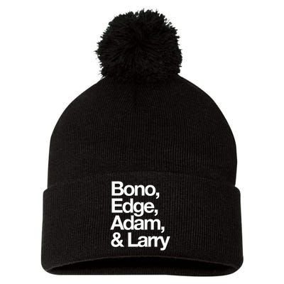 Famous First Names Bono Edge Adam & Larry Pom Pom 12in Knit Beanie