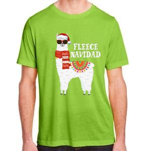 Fleece Feliz Navidad Llama Funny Christmas Pajamas Llamazing Adult ChromaSoft Performance T-Shirt