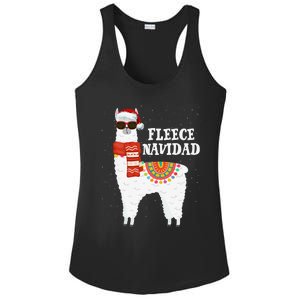 Fleece Feliz Navidad Llama Funny Christmas Pajamas Llamazing Ladies PosiCharge Competitor Racerback Tank