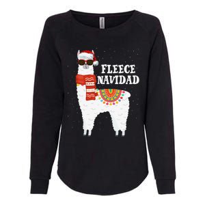 Fleece Feliz Navidad Llama Funny Christmas Pajamas Llamazing Womens California Wash Sweatshirt