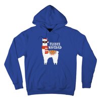 Fleece Feliz Navidad Llama Funny Christmas Pajamas Llamazing Hoodie