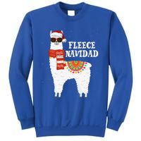 Fleece Feliz Navidad Llama Funny Christmas Pajamas Llamazing Sweatshirt