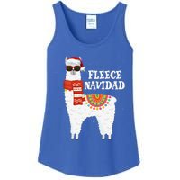 Fleece Feliz Navidad Llama Funny Christmas Pajamas Llamazing Ladies Essential Tank