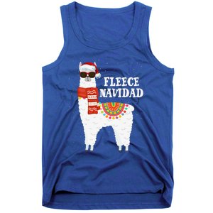 Fleece Feliz Navidad Llama Funny Christmas Pajamas Llamazing Tank Top