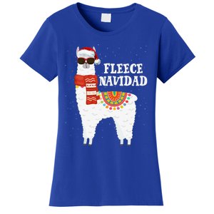 Fleece Feliz Navidad Llama Funny Christmas Pajamas Llamazing Women's T-Shirt