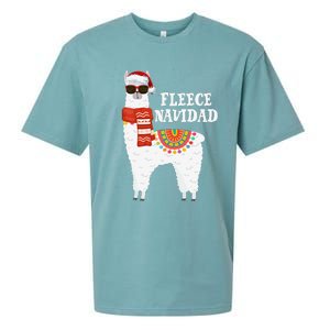 Fleece Feliz Navidad Llama Funny Christmas Pajamas Llamazing Sueded Cloud Jersey T-Shirt