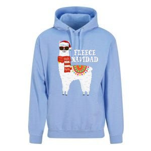 Fleece Feliz Navidad Llama Funny Christmas Pajamas Llamazing Unisex Surf Hoodie