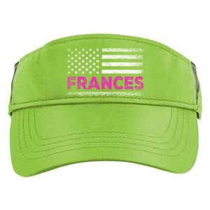 Frances First Name Gift Frances Name American Flag Funny Gift Adult Drive Performance Visor