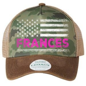 Frances First Name Gift Frances Name American Flag Funny Gift Legacy Tie Dye Trucker Hat