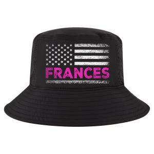 Frances First Name Gift Frances Name American Flag Funny Gift Cool Comfort Performance Bucket Hat