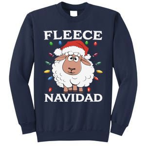 Fleece Feliz Navidad Cute Shee.P Christmas Sweatshirt