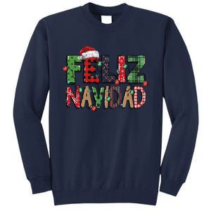 Funny Feliz Navidad Spanish Merry Christmas Christmas Lights Family Matching Tall Sweatshirt