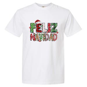 Funny Feliz Navidad Spanish Merry Christmas Christmas Lights Family Matching Garment-Dyed Heavyweight T-Shirt