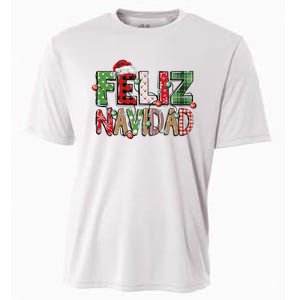 Funny Feliz Navidad Spanish Merry Christmas Christmas Lights Family Matching Cooling Performance Crew T-Shirt