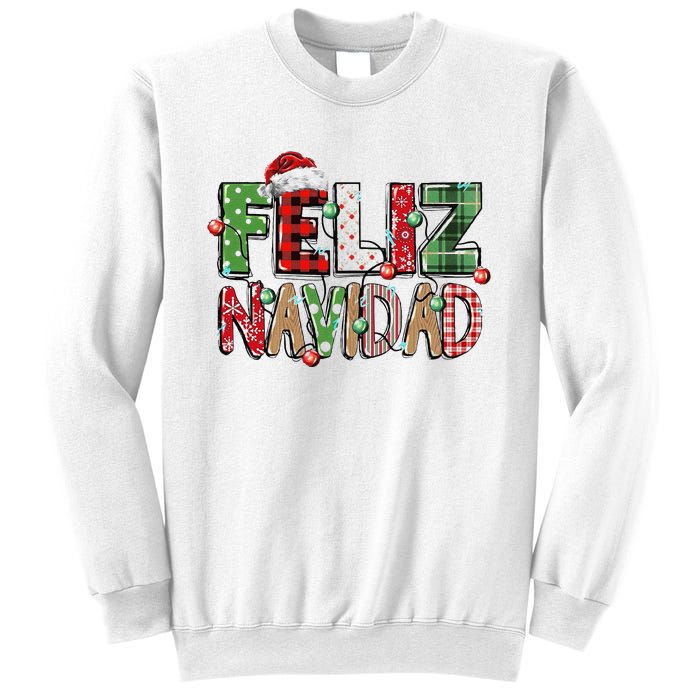 Funny Feliz Navidad Spanish Merry Christmas Christmas Lights Family Matching Sweatshirt