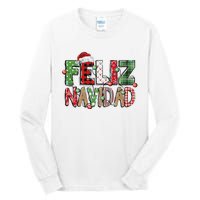 Funny Feliz Navidad Spanish Merry Christmas Christmas Lights Family Matching Tall Long Sleeve T-Shirt