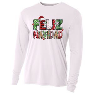 Funny Feliz Navidad Spanish Merry Christmas Christmas Lights Family Matching Cooling Performance Long Sleeve Crew