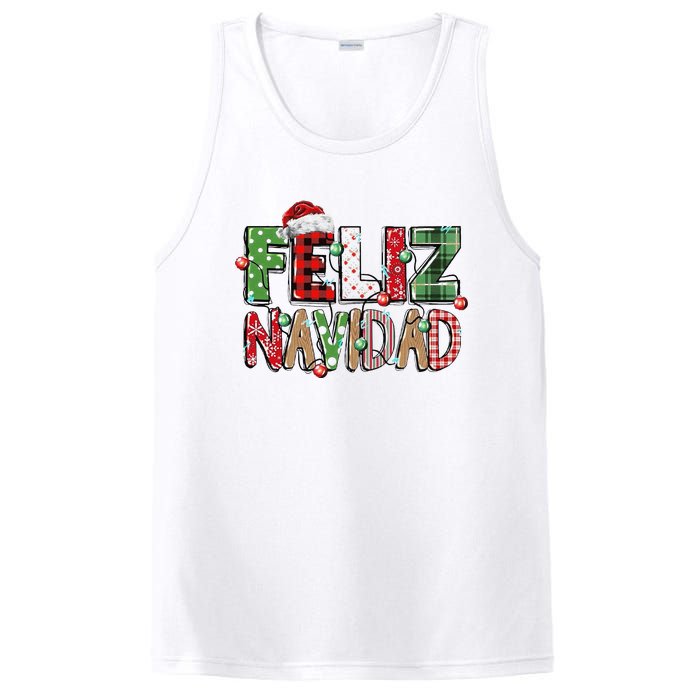 Funny Feliz Navidad Spanish Merry Christmas Christmas Lights Family Matching PosiCharge Competitor Tank