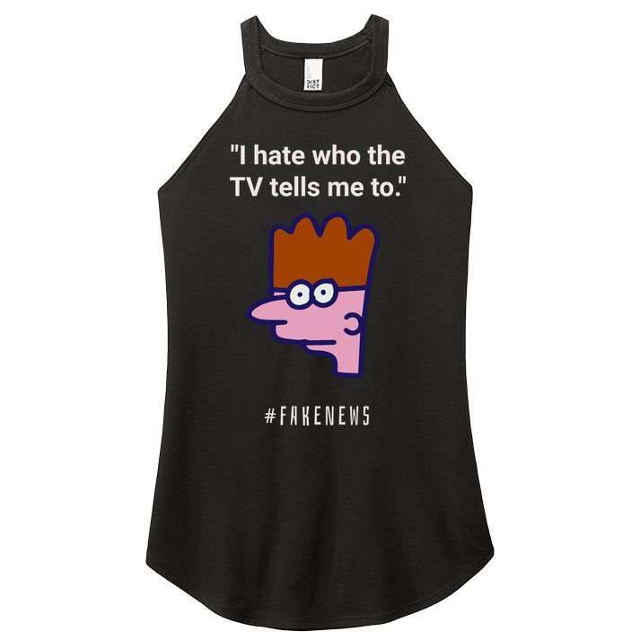 Funny Fake News Media Anti War Ukraine China Propaganda Women's Perfect Tri Rocker Tank