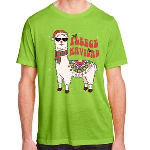 Fleece Feliz Navidad Llama Christmas Cute Xmas Gift Cool Gift Adult ChromaSoft Performance T-Shirt