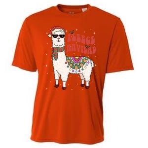 Fleece Feliz Navidad Llama Christmas Cute Xmas Gift Cool Gift Cooling Performance Crew T-Shirt