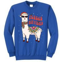 Fleece Feliz Navidad Llama Christmas Cute Xmas Gift Cool Gift Sweatshirt