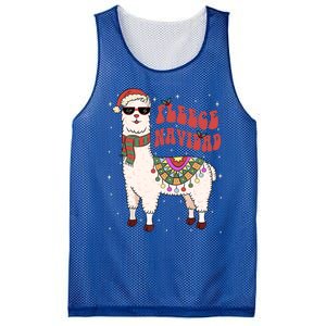 Fleece Feliz Navidad Llama Christmas Cute Xmas Gift Cool Gift Mesh Reversible Basketball Jersey Tank