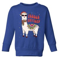 Fleece Feliz Navidad Llama Christmas Cute Xmas Gift Cool Gift Toddler Sweatshirt