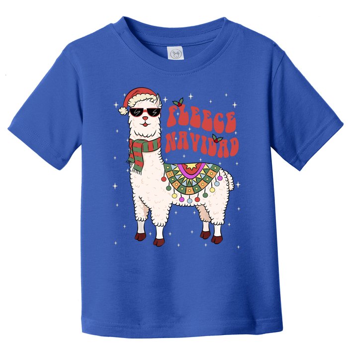 Fleece Feliz Navidad Llama Christmas Cute Xmas Gift Cool Gift Toddler T-Shirt