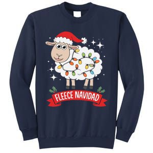 Fleece Feliz Navidad Cute Shee.P Christmas Sweatshirt