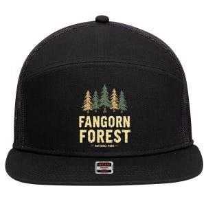 Fangorn Forest National Park Bookworms Saying 7 Panel Mesh Trucker Snapback Hat