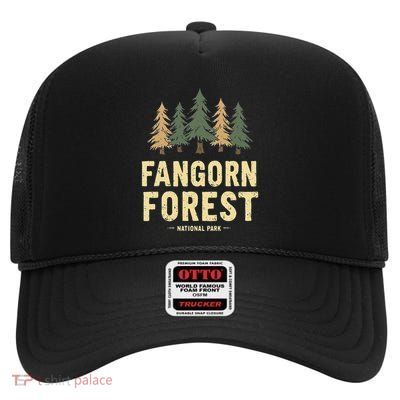 Fangorn Forest National Park Bookworms Saying High Crown Mesh Back Trucker Hat