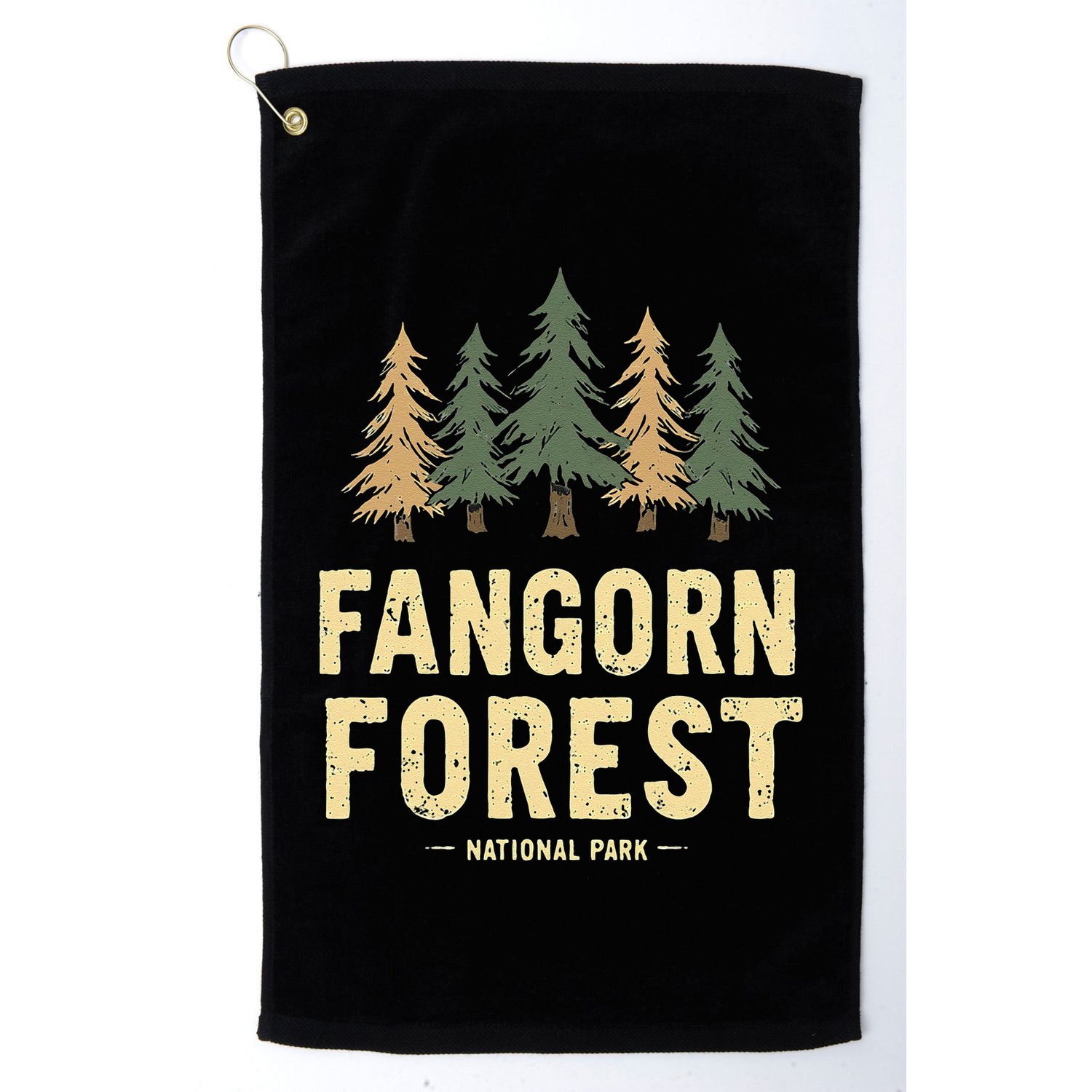 Fangorn Forest National Park Bookworms Saying Golf Towel