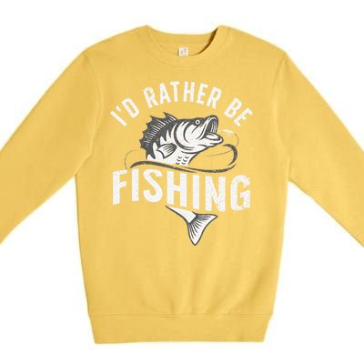 Funny Fishing Novelty Design For Fish Lovers Premium Crewneck Sweatshirt