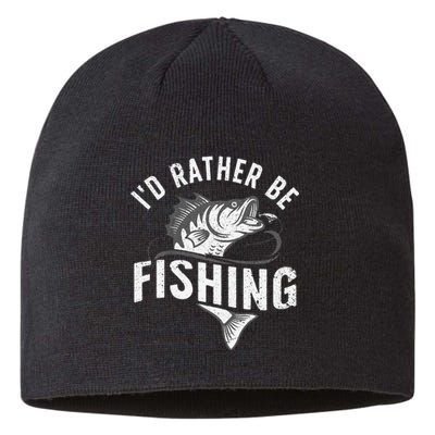 Funny Fishing Novelty Design For Fish Lovers Sustainable Beanie