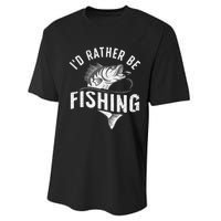 Funny Fishing Novelty Design For Fish Lovers Performance Sprint T-Shirt